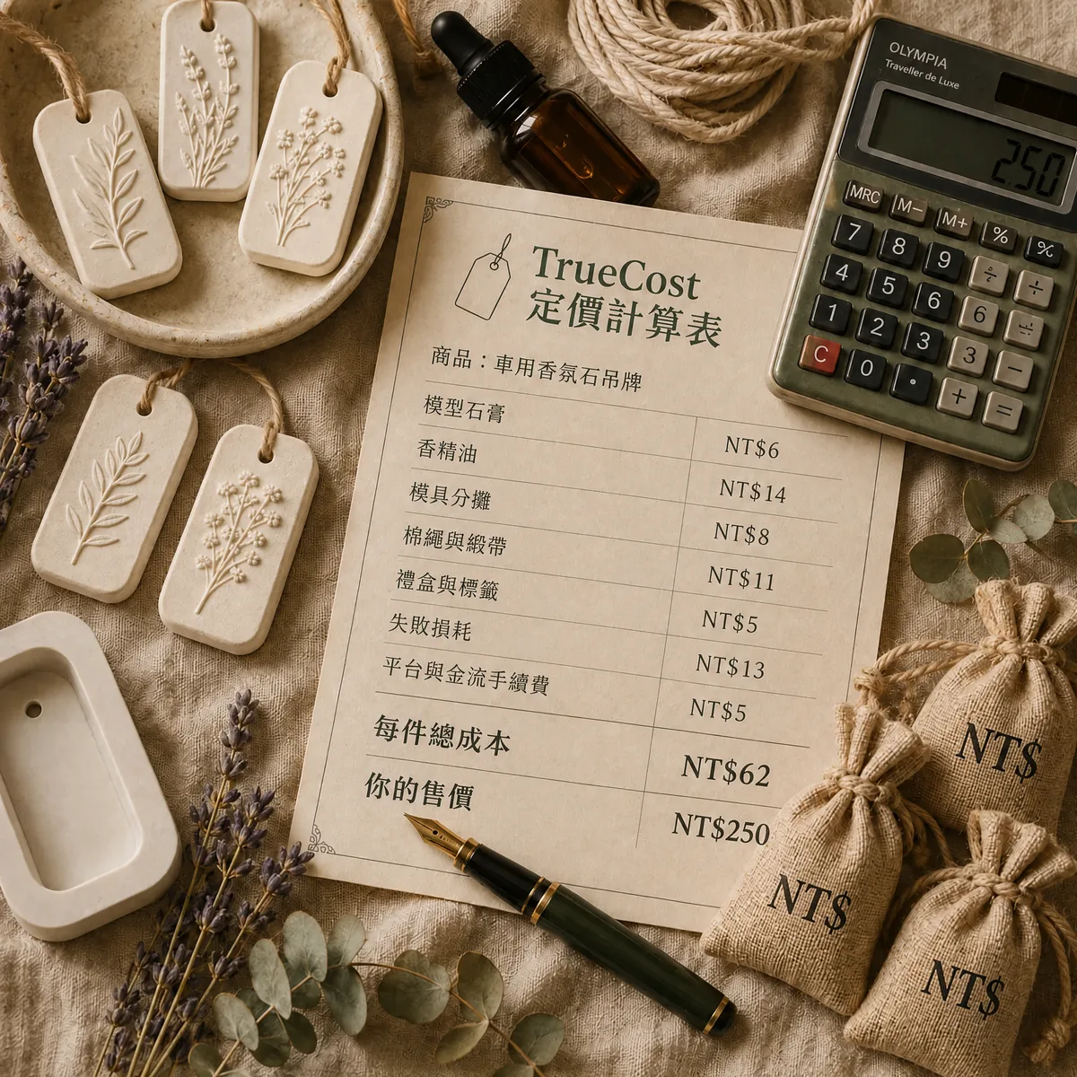 TrueCost 定價計算表